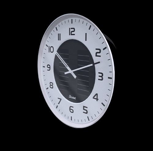 Horloge analogique éco-conçue - Profil 930 - alimentation solaire DHF - boitier noir - affichage heure minute - BODET_0