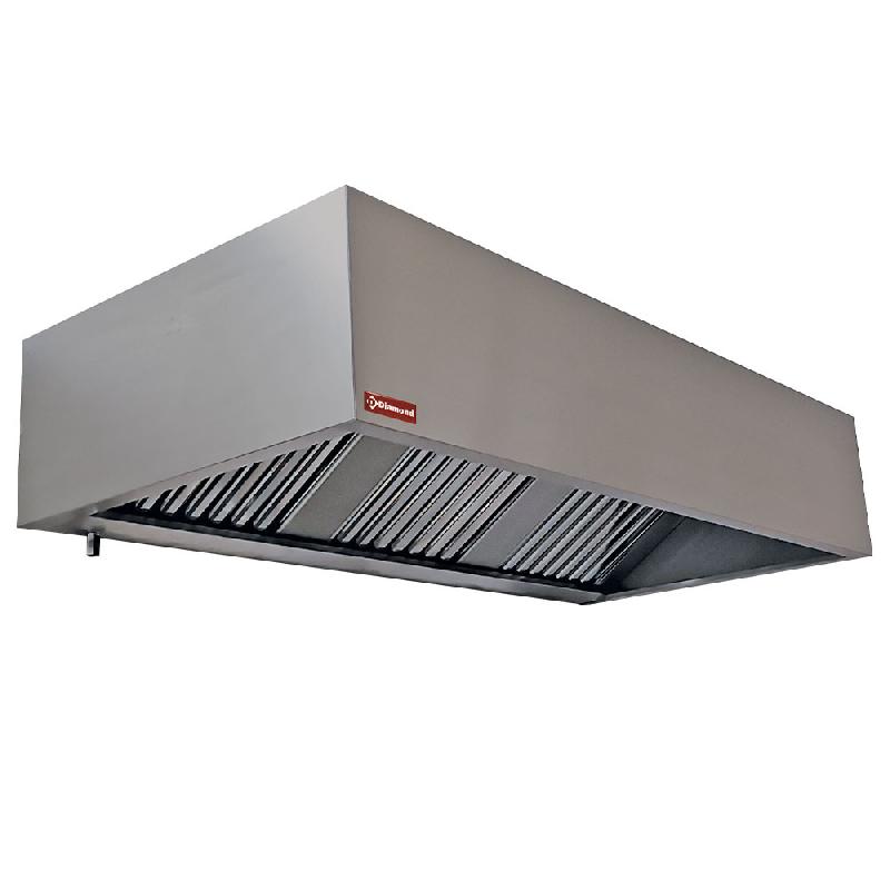 Hotte murale sans moteur pro 2 filtres labyrinthes 1000x400x500 mm - PCGL1000/N_0