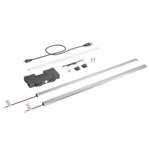 KIT DE FINITION ILLUMINATION PROFILÉ DESIGN AVANTECH YOU - INOX - L350MM HETTICH