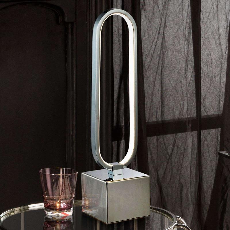 SCHULLER VALENCIA LAMPE À POSER LED COLETTE AU JOLI DESIGN, CHROMÉE