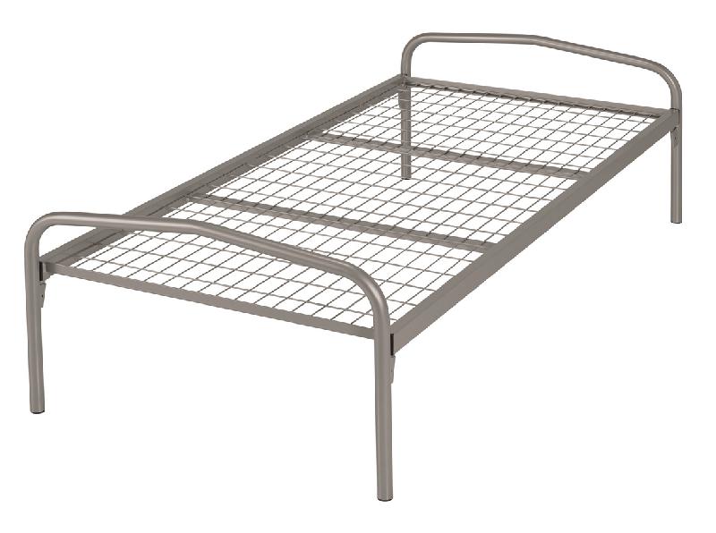 LIT EVOLUTION STANDARD 80X190 CM SOMMIER TREILLIS RAL 9006 ALU - MANUTAN COLLECTIVITÉS