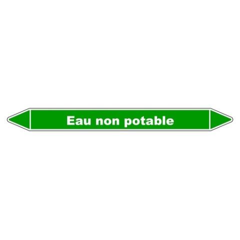 LOT DE 3 - MARQUEUR TUYAUTERIE - EAU NON POTABLE - VINYLE LAMINÉ - NFX 08-105 150 X 12 MM