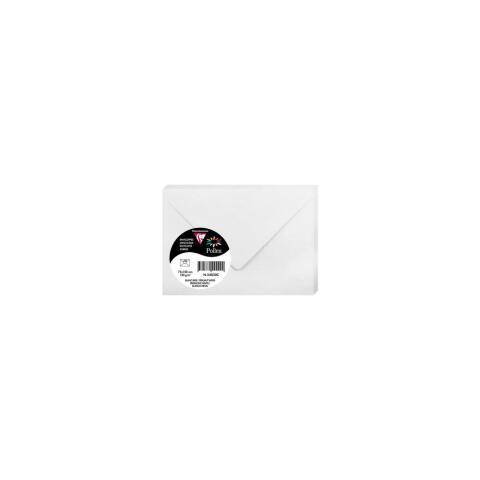 LOT DE 3 - PAQUET DE 20 ENVELOPPES POLLEN 75X100MM 120G/M² - BLANC IRISÉ