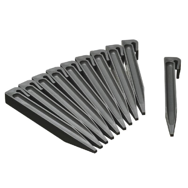 Nature chevilles d'ancrage de jardin 10 pcs gris petit 428502_0