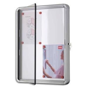 Nobo vitrine d'affichage magnétique premium plus, fermeture à clé, capacité 9 feuilles, a4_0
