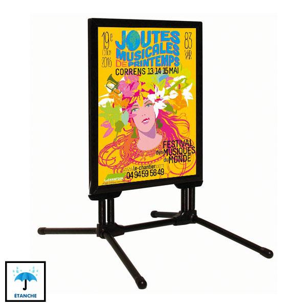 Panneau B1 (100 x 70 cm) à ressorts - Base métallique noire - Réf : 215321NR_0