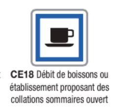 Panneau de signalisation d'indication type CE18 - formats de 350 mm à 1500 mm_0