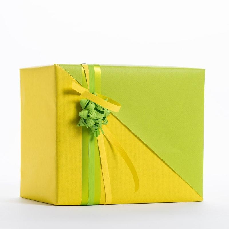 Papier kraft bicolore jaune/vert 0,70 x 50 m_0