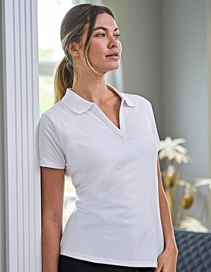 Polo col V stretch de luxe pour femme - Tee Jays - N° de série: 1409_0