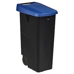 Rossignol - Poubelle 110L mobile couvercle plein MOVATRI GREEN - bleu - bleu plastique polypropylène 55512_0