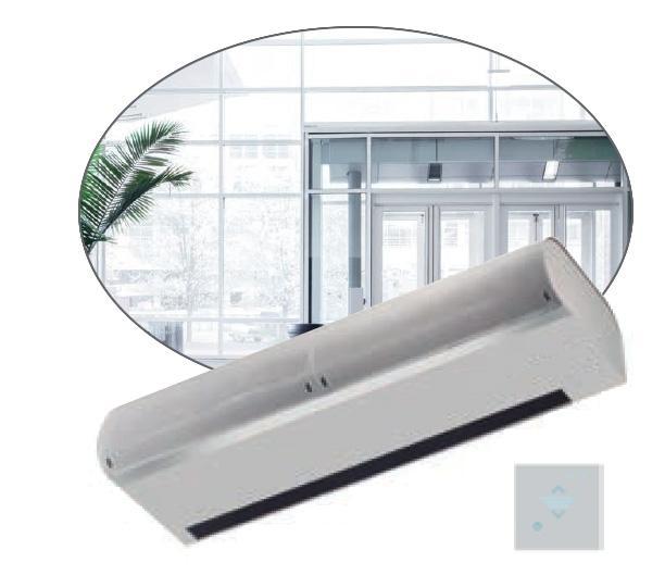 Rideau d'air chaud électrique - commande digitale - Optimal 5m - XNW - installation horizontale - jusqu'à 6 rideaux combinables_0