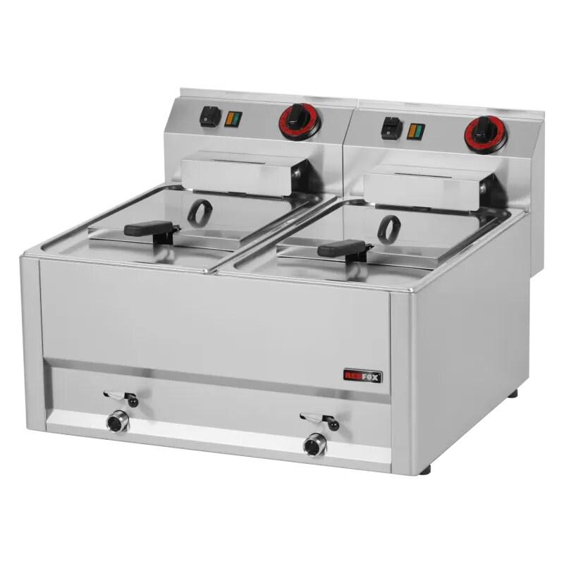 RM GASTRO Friteuse électrique double 0,38 kW/l, 8+8 l sans soubassement 230 V REDFOX - FE 60 EL - REDFOX - 0615402896818_0