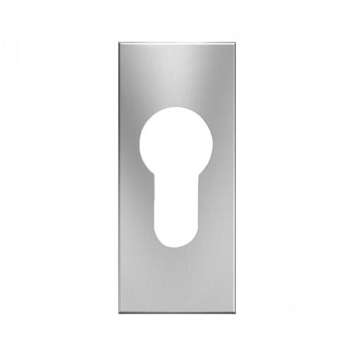 ROSACE RECTANGULAIRE EN INOX SATINÉ ESO210Q - CLÉ I - 70 X 30 MM KARCHER DESIGN
