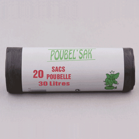 Sacs poubelle gamme 1er prix Poubel'sak - Polyéthylène Haute Densité - Lien incorporé - Rouleaux prédécoupés_0