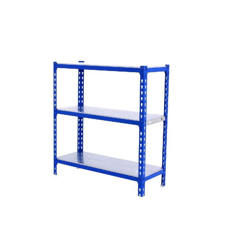 SimonRack Rayonnage métallique, 900x800x400 mm, 3 niveaux, tablette métallique, 180 kg au point de flexion, Bleu/Galvanisé - Simonclick - métal 84_0