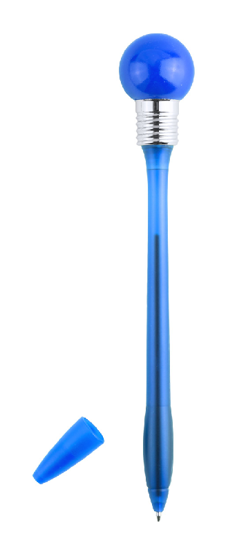 Stylo à bille publicitaire - plastique - boule souple avec lampe LED - encre bleue - livré avec piles_0