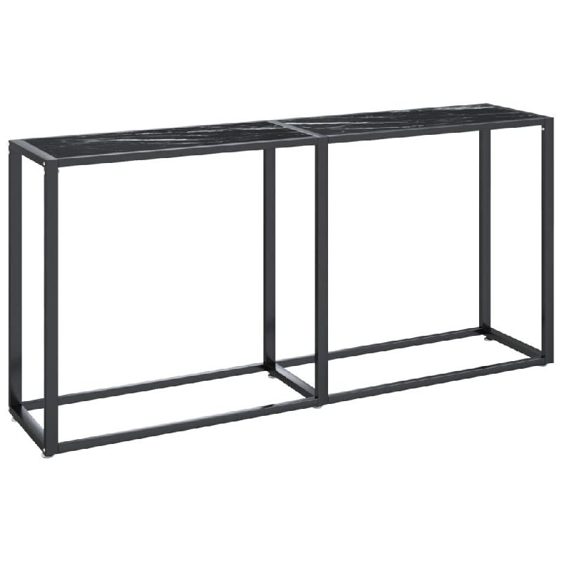 Table console Marbre noir 160x35x75,5 cm Verre trempé Modèle Orion Prestige Plus - 331681_0