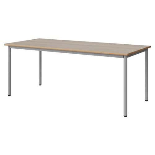 TABLE MALIBU 180X80 T5 4P STRA ALAISÉ ACACIA/GRIS 9006