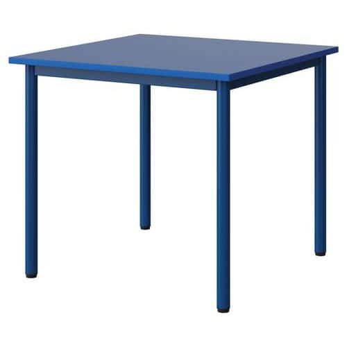 TABLE MALIBU 80X80CM T5 4P STRA ABS BLEU U525/BLEU 5005