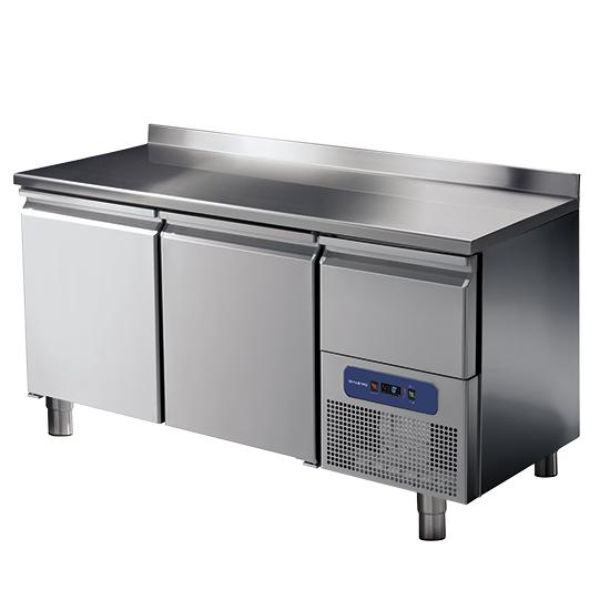 Table réfrigérée 2 portes gn1/1 tiroir réfrigéré et dosseret -2°/+8°c - BNA0203_0