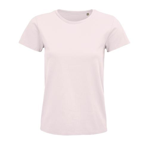 TEE-SHIRT PERSONNALISABLE FEMME COTON ORGANIQUE BIO JERSEY 175 ROSE PÂLE