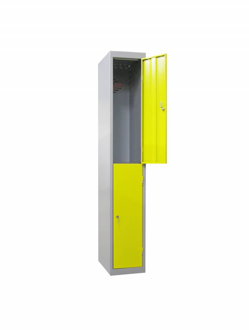 Vestiaire multicases 2 cases - dimensions en largeur 300 ou 400mm - barre porte-cintres intégrée_0