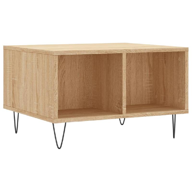 VidaXL Table basse Chêne sonoma 60x50x36,5 cm Bois d'ingénierie Modèle Flex Select Pro - 830543_0
