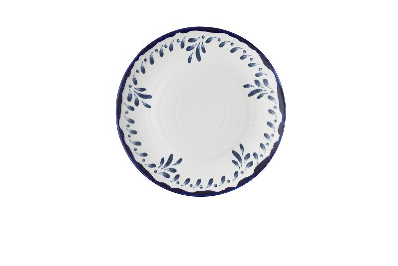 ASSIETTE COUPE PLATE ROND MEDITERRANEAN INK PORCELAINE Ø 27 CM HARVEST DUDSON