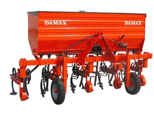 Bineuses agricoles 4F/G100/6F/8F - Damax SRL - capacité trémie 400-900L - éléments à ressorts flexibles et accessoires disponibles_0