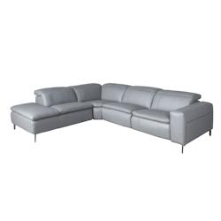 AC ANGEL CERDA Angel Cerdá Canapé d'angle relax gauche en cuir gris 6218C 330 x 224 x 100 - gris fourrure 8435631033592_0