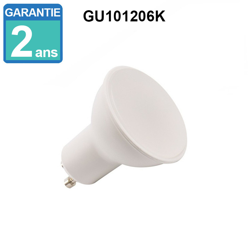 Ampoule GU10 LED - 6W - 120° - Blanc froid 6000K - Réf GU101206K_0