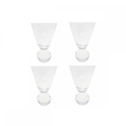 Aulica Verres à vin avec pied en diamant - lot de 4 - transparent 227801_0