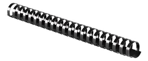 BAGUETTE RELIURE ANNEAUX PLASTIQUE PAVO 25 MM NOIRE - BOÎTE DE 50