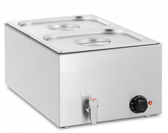 Bain-marie avec robinet de vidange 2 bacs gn 1/2_0