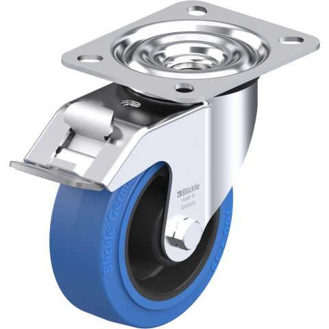 BLICKLE - ROULETTE PIVOTANTE À FREIN Ø 100MM BANDAGE CAOUTCHOUC NR 150KG - LE-POEV 100R-FI-SB