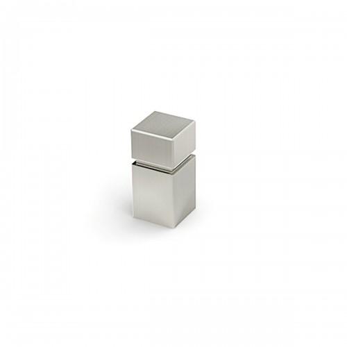 BOUTON DE MEUBLE CARRÉ ARNUM - FINITION INOX BROSSÉ - PAR 4 - L12X12 H25 HETTICH