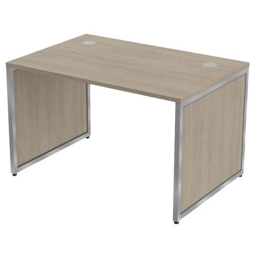 BUREAU KAD PIEDS PANNEAUX 120 X 80 CM CHÊNE GRIS ALU - MBA