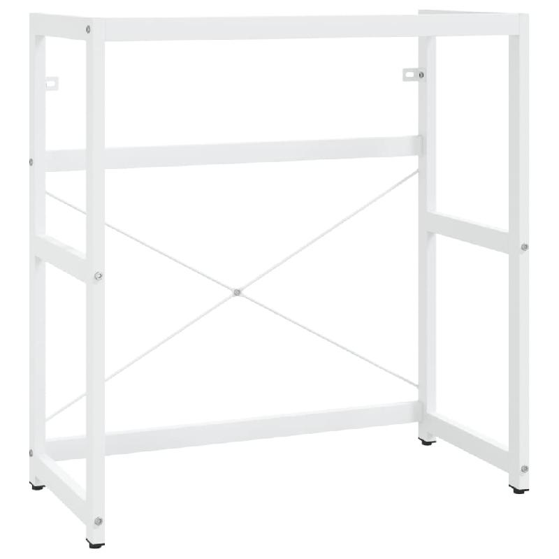 Cadre de lavabo de salle de bain - 79 x 38 x 83 cm - Fer blanc - Réf : 02_0006754_0