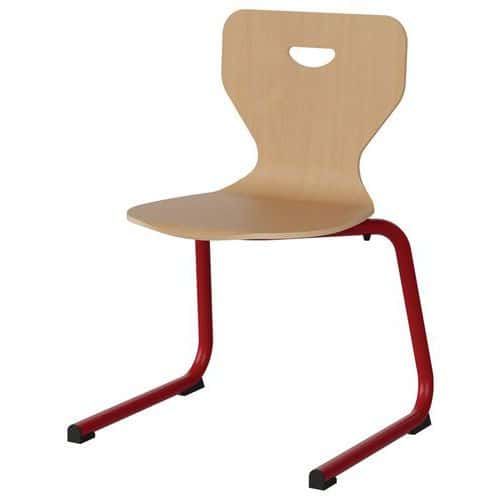 CHAISE MALIBU AST - T5 - COQUE HÊTRE / ACIER ROUGE 3020 - MANUTAN EXPERT