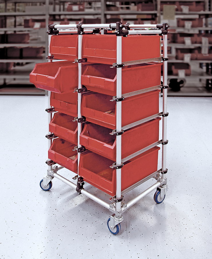 Chariot porte bac -Logistique LEAN_0