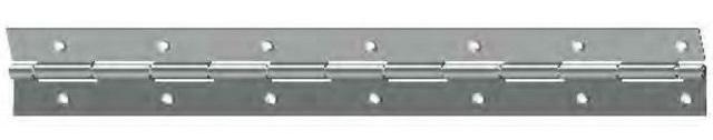 CHARNIÈRE PIANO À NŒUD ROULÉ PERCÉE FRAISÉE DIMENSION 1980X32MM ACIER NICKELÉ – MONIN - J542540