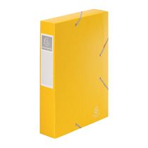 CHEMISE BOX CARTOREL 24 X 32 CM DOS 6 CM - JAUNE - LOT DE 10