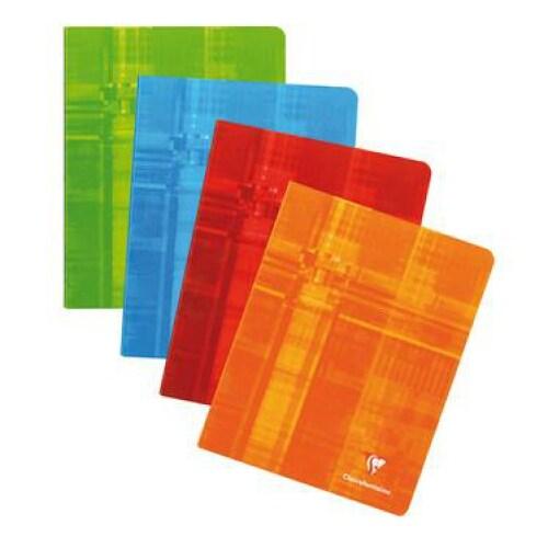 Clairefontaine Lot de 10 Carnet Metric A5+, 120p./60 feuilles 90 g/m² piquées, ligné 8mm + marge - 3329680393002_0