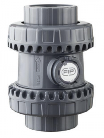 Clapet à boule PN 16 - 32 mm union FF à coller - JT FPM ressort Hastelloy - Référence 31SSEIV032FH_0