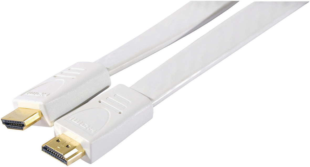 CORDON HDMI HIGH SPEED PLAT BLANC