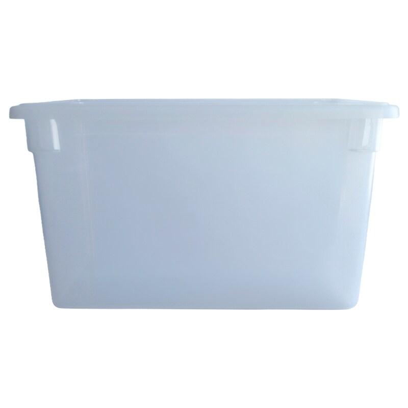 DBMARK 182615PP-190/6 - (Lot de 6) - Bac de rangement de 83,3 litres - (46 x 66 x 30) - PP translucide - (Couvercle non inclus) - blanc plastique poly_0