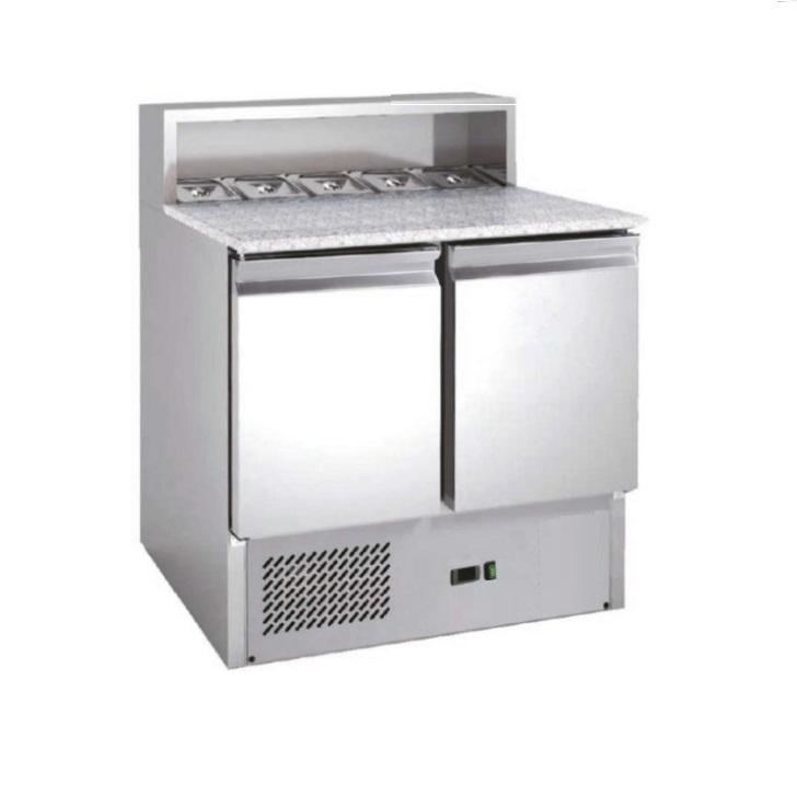 Desserte 2 portes pour bacs - plan en granit - occasion - Température +2°C/+8°C - Froid ventilé - Thermostat électronique réglable - GAZ R134A - Tension 230V_0