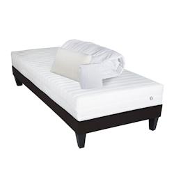 Ensemble  Matelas Latex Like + Sommier Bois + Accessoires 90x190 cm EGIO OLYMPE LITERIE - blanc Mousse à mémoire de forme 4BA.GA.K15.K.0919_0