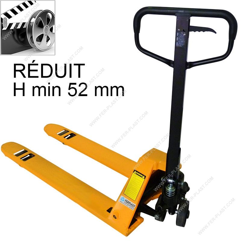 FPBFL 15 W 550 - Transpalette manuel rabaissé Ferplast - 1500 kg, hauteur minimale 52 mm_0