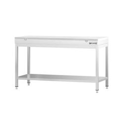 GGM Gastro Table inox de découpe avec plan blanc - Profondeur 600 mm | Ggm - ATK166_FKPGT166 - blanc 4063326376088_0